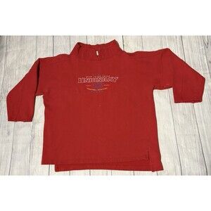 VTG Y2K Union Bay Sweater Center Logo American Blue Jeans Size Large Defects